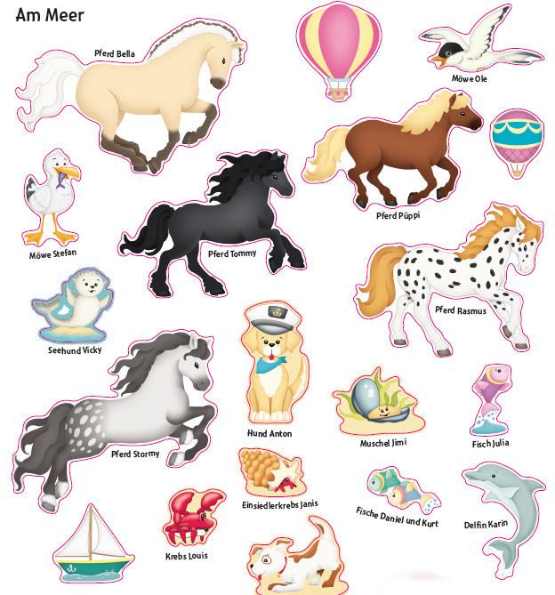 Actual product image Das Hin-und-weg-Stickerbuch. Pferde und Ponys (German, Natascha Pitz, 2018)