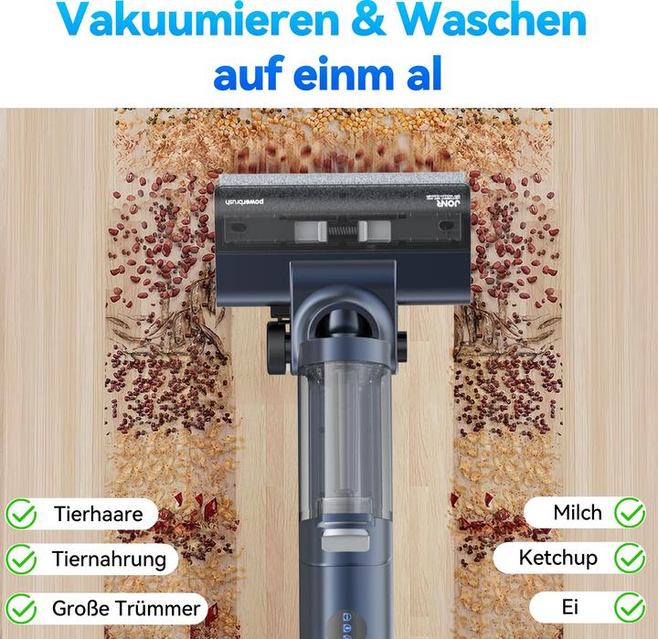 Produktbild Jonr ED12 Pro Nass Trockensauger 3-in-1 Staubsauger Kabellos,Beidseitige Kantenreinigung,9kPa