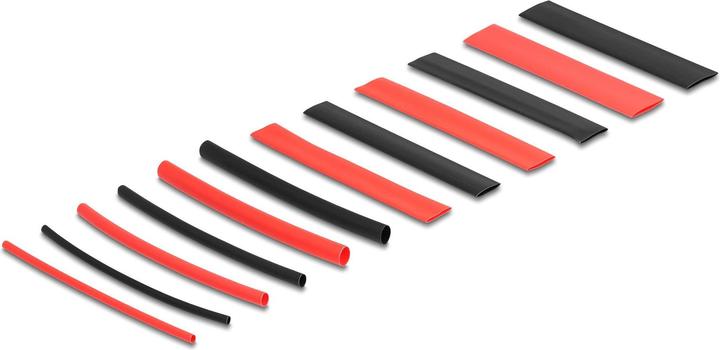 Actual product image Delock Heat shrink tubing assortment box, black/red, 196 pieces (196 x)