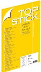 Image du produit TopStick Étiquettes TOP STICK pour CD/DVD, diamètre : 117 mm, blanches