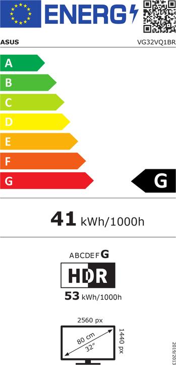 Energie-Label ASUS TUF Gaming VG32VQ1BR (2560 x 1440 Pixel, 31.50")