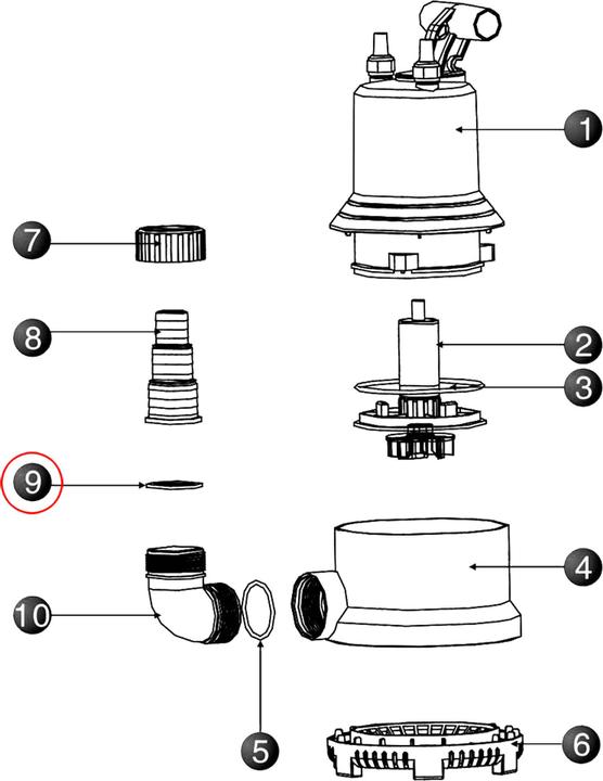 Image du produit SunSun Pièce détachée: CLP-16000 MAX-ECO pompe submersible Joint torique 3