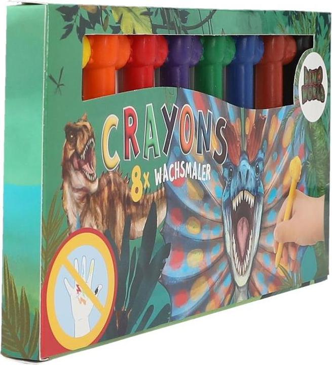 Produktbild Magni Wachsmaler Dino World mit Dino-Topper 8 Farben 8er (Mehrfarbig, 8 x)