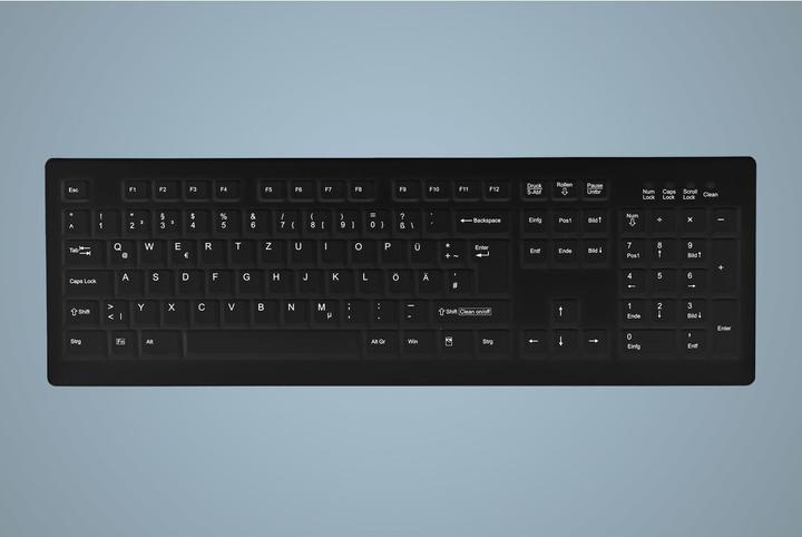 Actual product image Active Key AK-C8100F-UVS-B/GE- IP68 fully sealed - black (black membrane) - German (DE, Cable)