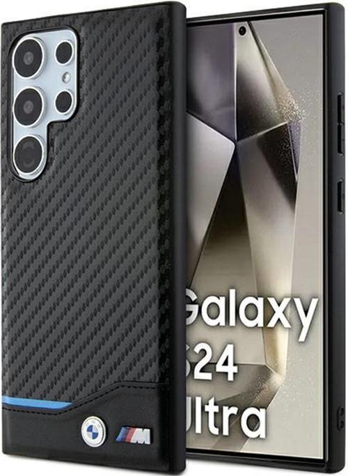 Produktbild BMW BMHCS24L22NBCK S24 Ultra S928 czarny/black Leather Carbon (Samsung Galaxy S24 Ultra)