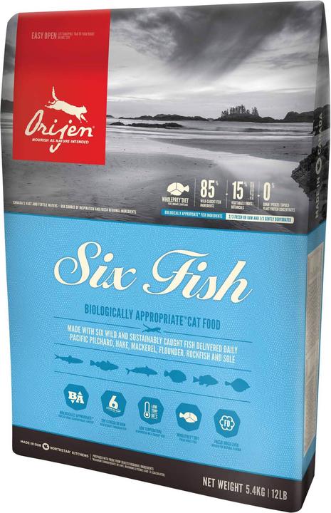 Produktbild Orijen Six Fish (Adult, Senior, Welpe + Kitten, 1 Stk., 1800 g)