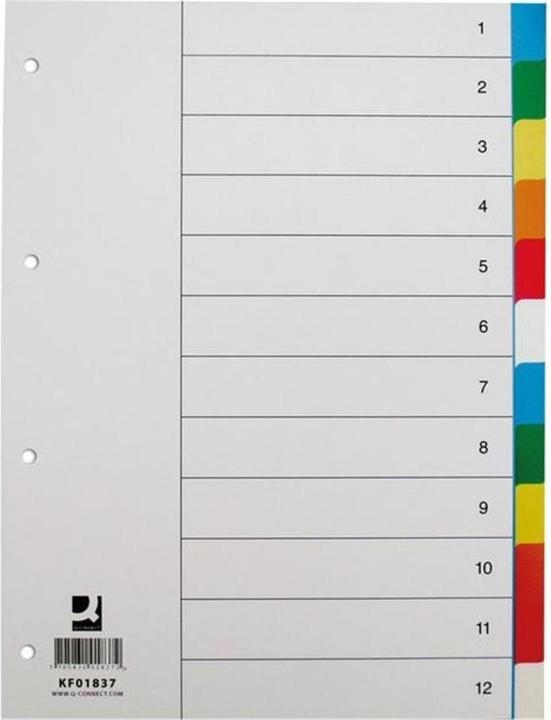 Actual product image Q-Connect Register Vollformat aus PP, farbig