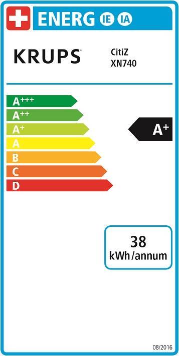 Energy Label Krups Nespresso Citiz (NESPRESSO Original)