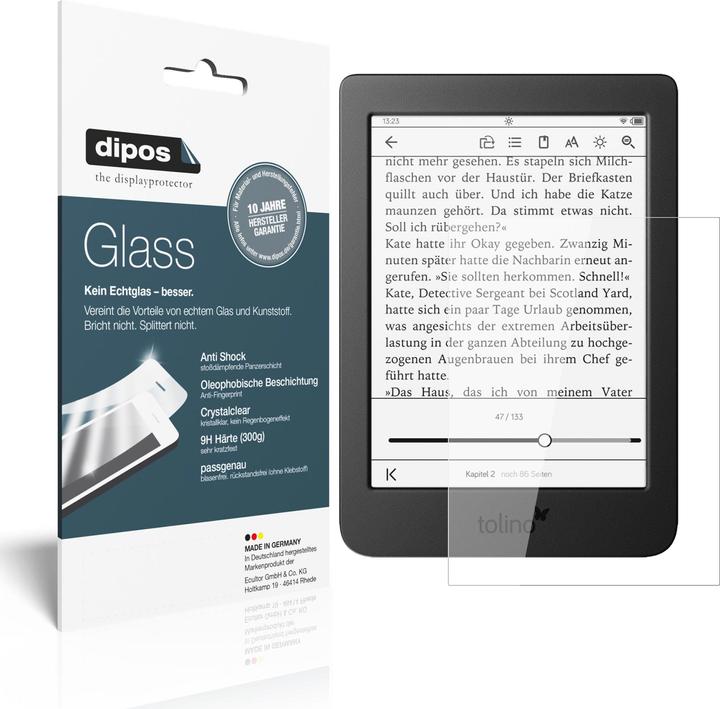 Dipos Screen Protector Anti-Shock (2 Piece, Tolino Page 2)