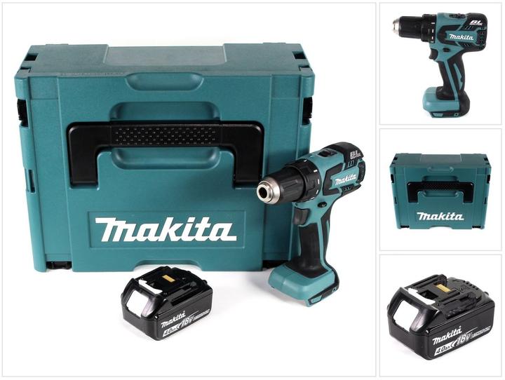 Actual product image Makita DDF 459 M1J cordless drill driver 18V 45Nm in Makpac + 1x 4,0 Ah battery - without charger (Rechargeable battery operated)