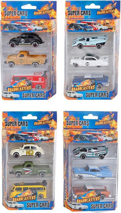 Immagine prodotto Supercar pressofuse Roadblasters, 3 pezzi.