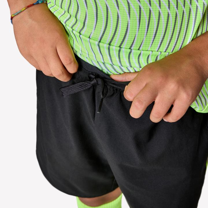 Actual product image Kipsta Kinder Fussball Shorts - VIRALTO Wavy schwarz/gelb (140)