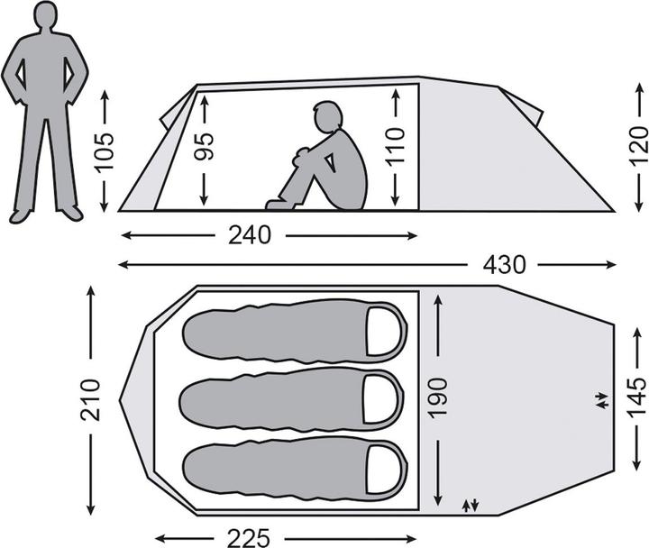 Image du produit Nordisk Oppland 3 SI Tent (Tente tunnel, 3.30 kg, 3 personnes)