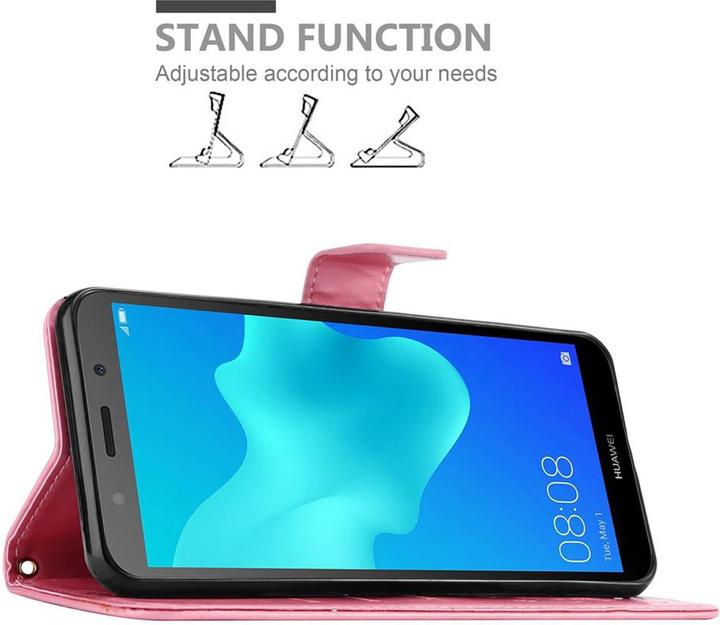 Image du produit Cadorabo Couverture du livre de fleurs (Huawei Y5 Prime 2018, Huawei Y5 (2018))