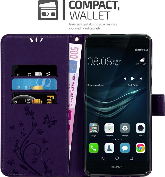 Image du produit Cadorabo Couverture du livre de fleurs (Huawei P9)