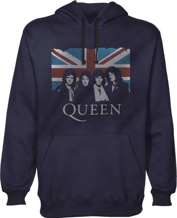 Actual product image Queen Unisex Adult Union Jack Vintage Hoodie (XXL)