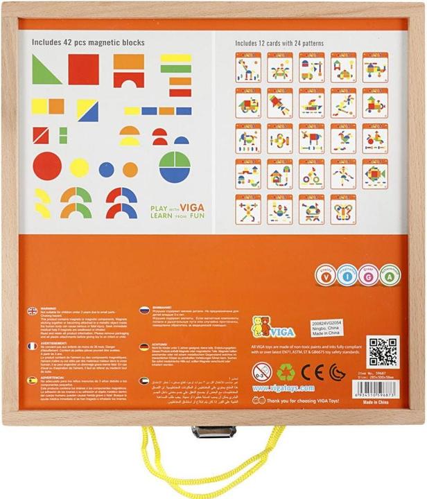Actual product image Viga Toys Magnet shape game (Multilingual)