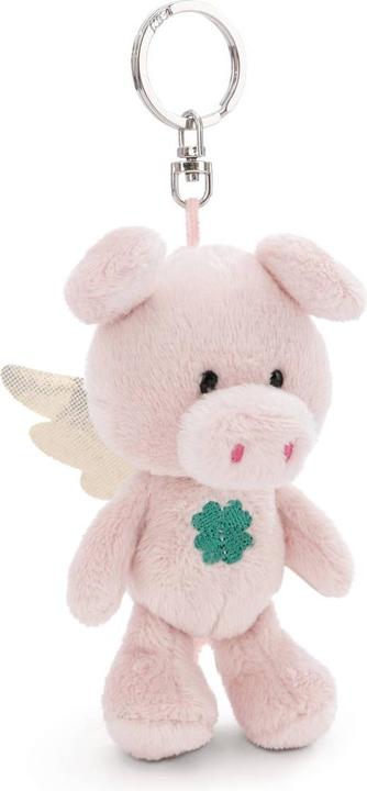 Magni NICI Schlüsselanhänger Dein Schutzengel Schwein mit Kleeblatt pink 10cm