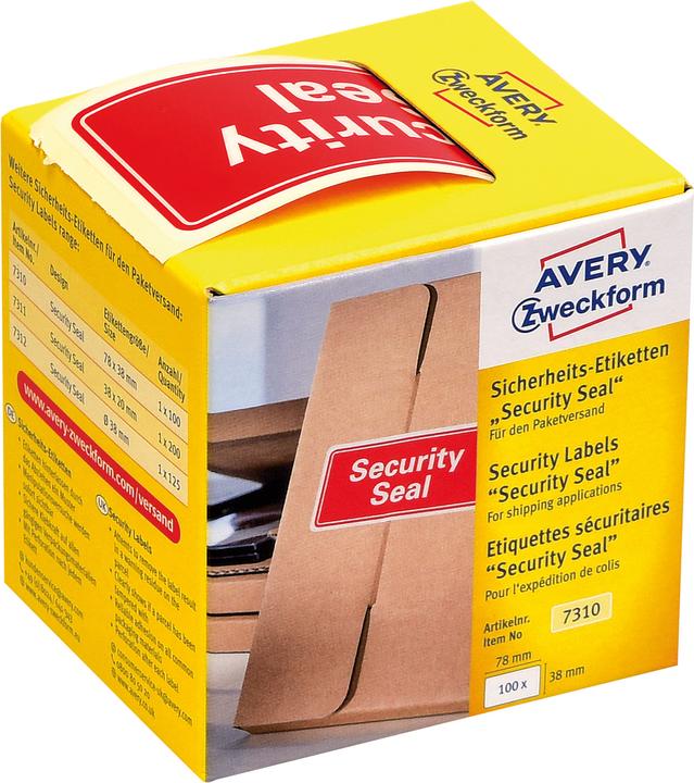 Image du produit Avery Sceau de sécurité