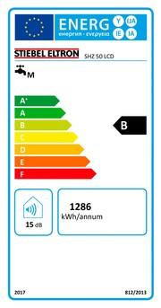 Energy Label Stiebel Eltron SHZ 50 LCD wall-mounted cylinder, pressure-resistant, desired temperature accurate to the degree