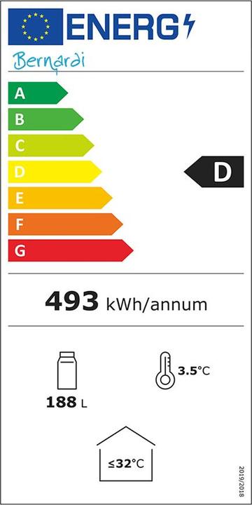 Energy Label Kibernetik FSP drinks refrigerator (188 l)