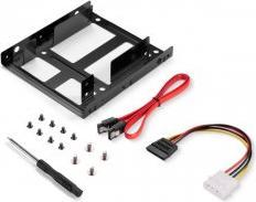 Image du produit Sonero Kit de cadre de montage SSD, 2x 2,5" SSD vers 3,5", accessoires inclus