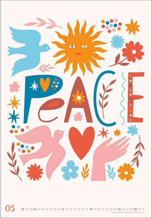 Produktbild Heye Peace Posterkalender 2025 (37 x 53.5 cm, Deutsch)