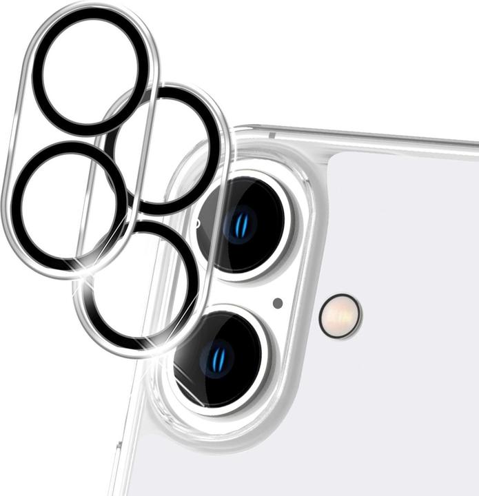 Actual product image Nalia 2x camera protection glass (2 Piece, Apple iPhone 16)