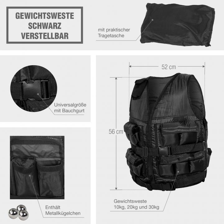 Produktbild Gorilla Sports Gewichtsweste (1 x 1.5 kg - 30 kg)