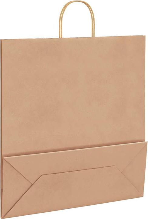 Actual product image VidaXL Kraft paper bags 250 pcs. with handle Brown 45x17x48 cm paper bag (Gift bag, 250 x)