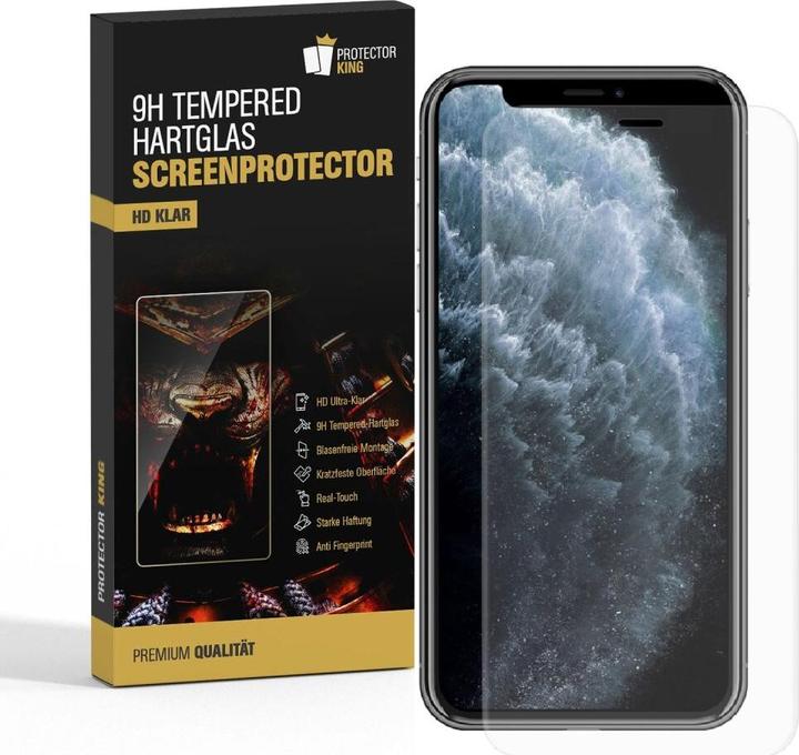 Produktbild Protectorking 6x 3D A++ echtes Tempered 9H Panzerhartglas KLAR (6 Stück, Apple iPhone 11 Pro)