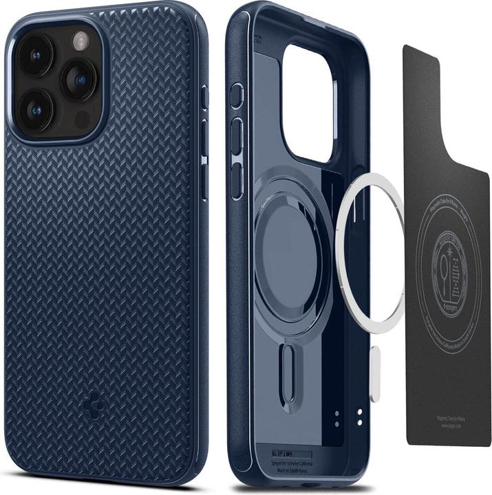 Actual product image Spigen Mag Armor iPhone 15 Pro 6.1" MagSafe granatowy/navy blue (Apple iPhone 15 Pro)