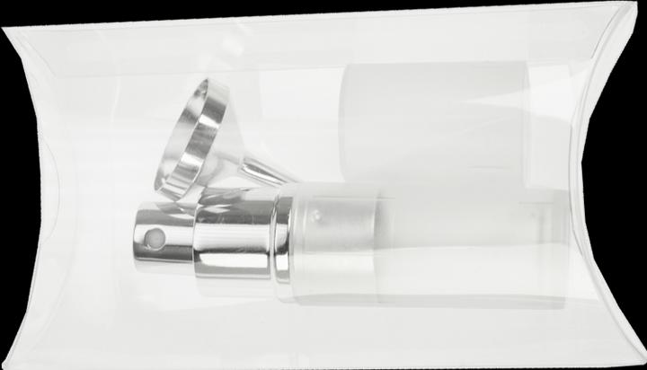 Actual product image Pocket atomiser transparent white for 8 ml + funnel silver in gift box (8 ml)