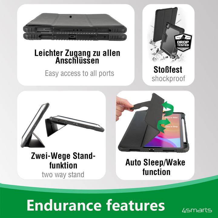 Produktbild 4smarts Folio Case Endurance (iPad 2021 (9. Gen), iPad 2019 (7. Gen), iPad 2020 (8. Gen))