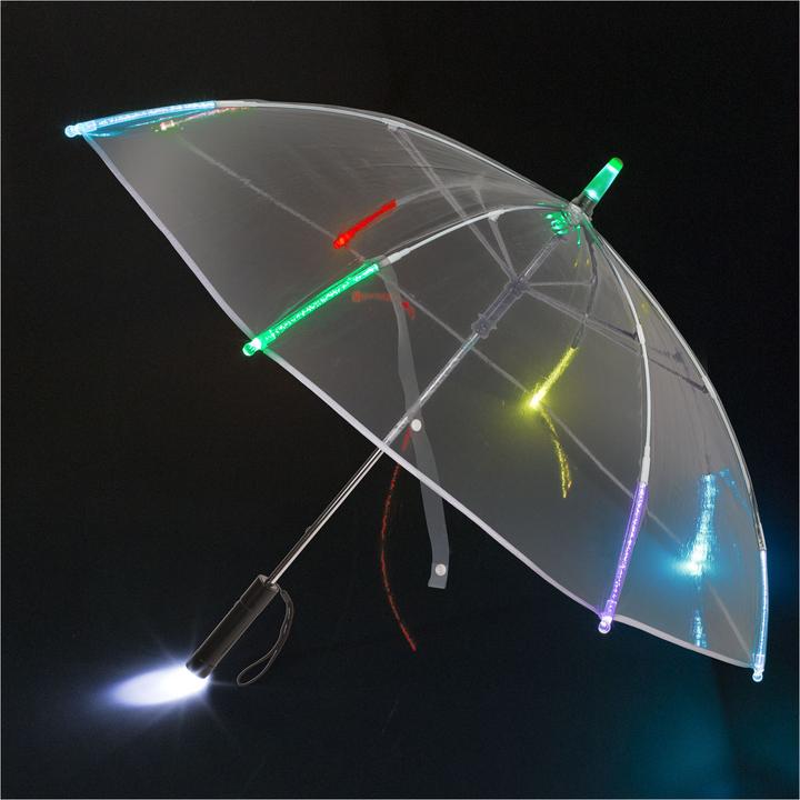Produktbild Out of the blue 2er-Set LED Regenschirm, transparent, 10 Farbwechsel LED