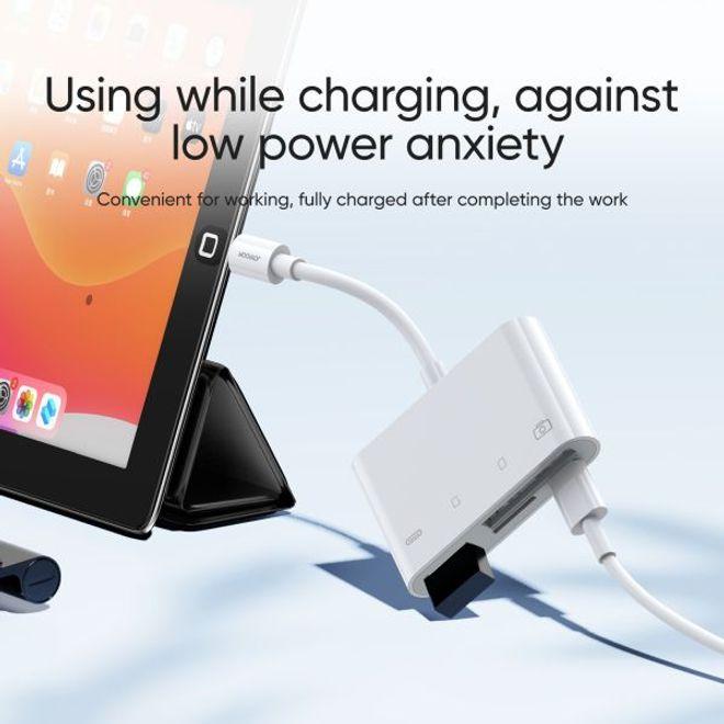 Image du produit Joyroom Lecteur de cartes Lightning vers USB OTG (Lightning, USB-A, USB Type C, Carte SD)