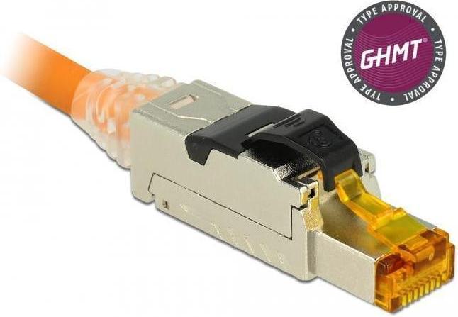 Actual product image Delock Field-wireable RJ45 connector (S/FTP, CAT8.1, 0.06 m)