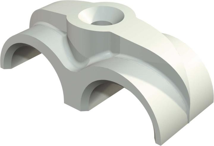 Actual product image OBO Bettermann 3030 2 ISO nail clamps f.2 cables 7-11mm PS light grey RAL7035 2213117