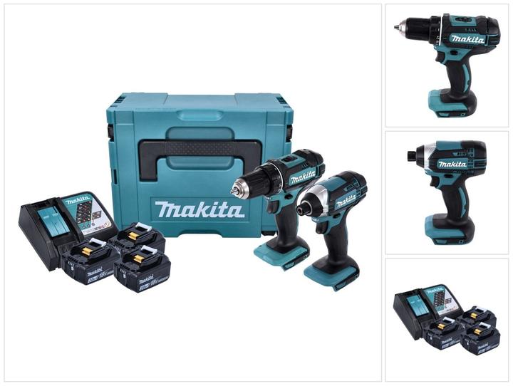 Immagine prodotto Makita Kit Combo Batteria DLX 2127 J1 Trapano a batteria DDF 482 Z + avvitatore a impulsi a batteria DTD (Batteria ricaricabile)