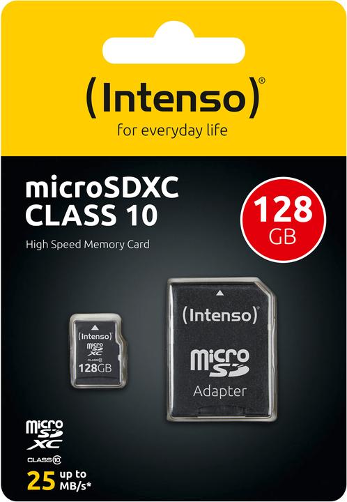 Productafbeelding Intenso microSD Class 10 (128 GB, microSDXC, U1, UHS-I)