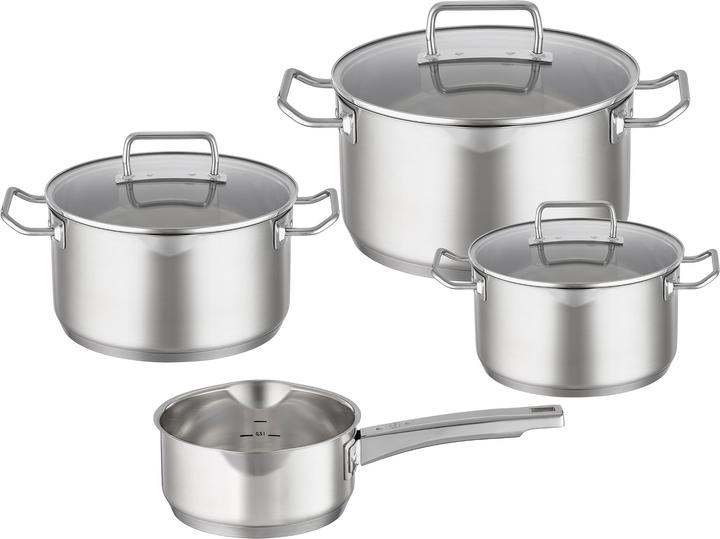 Actual product image Rösle EXPERTISO 4-piece steel grey saucepan set (24 cm, Pan set + pot set)