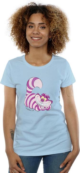 Actual product image Alice In Wonderland Womens/Ladies Cheshire Cat Fitted T-Shirt (L)