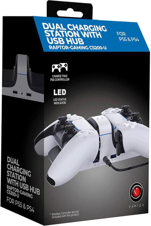 Immagine prodotto Raptor Gaming CS200 Stazione di ricarica doppia USB (PS5)