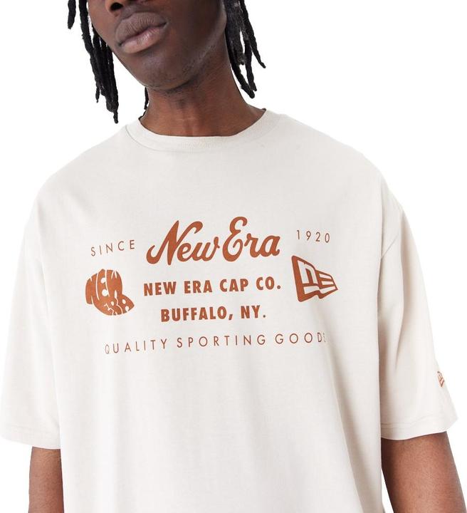 Produktbild New Era Oversize Shirt - HERITAGE PATCH stone beige - S (S)