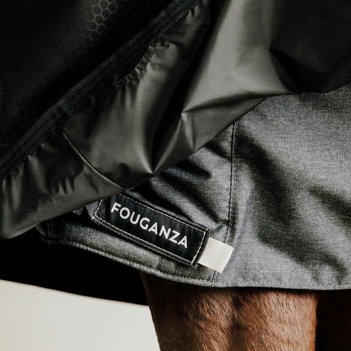 Image du produit Fouganza Couverture d'écurie Combo cheval/poney - 400 gris foncé (165 cm)