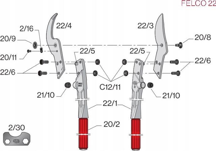 Immagine prodotto Felco 22/6 Vite a testa esagonale per cesoie Felco22