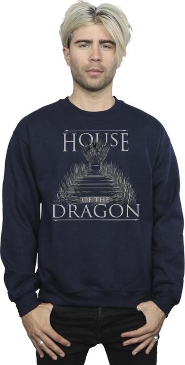 Actual product image Game of Thrones Mens Throne Text Sweatshirt (XL)