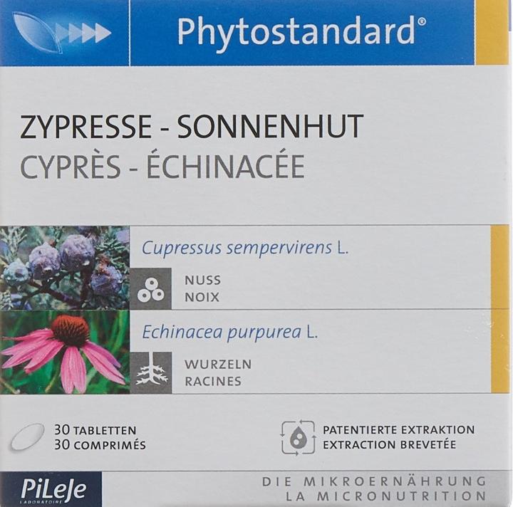 Valeurs nutritives et ingrédients Phytostandarts Pileje cyprès et héliotrope (30 pièce(s), Cachets, 35 g)