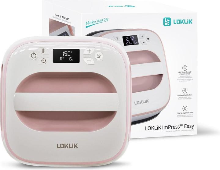 Image du produit Loklik Easy Heat Press *pink* (presse à chaleur facile)