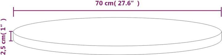 Produktbild VidaXL Tischplatte (70 x 2,5 cm)